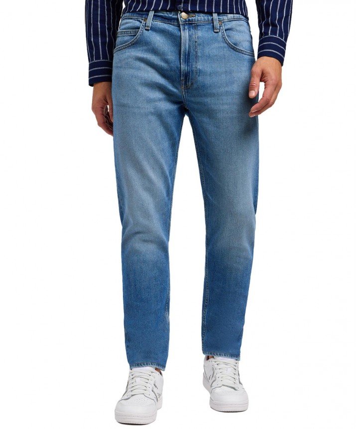SPODNIE JEANSY MĘSKIE SLIM LEE RIDER 112349324 WORN IN TRAVIS 31/34