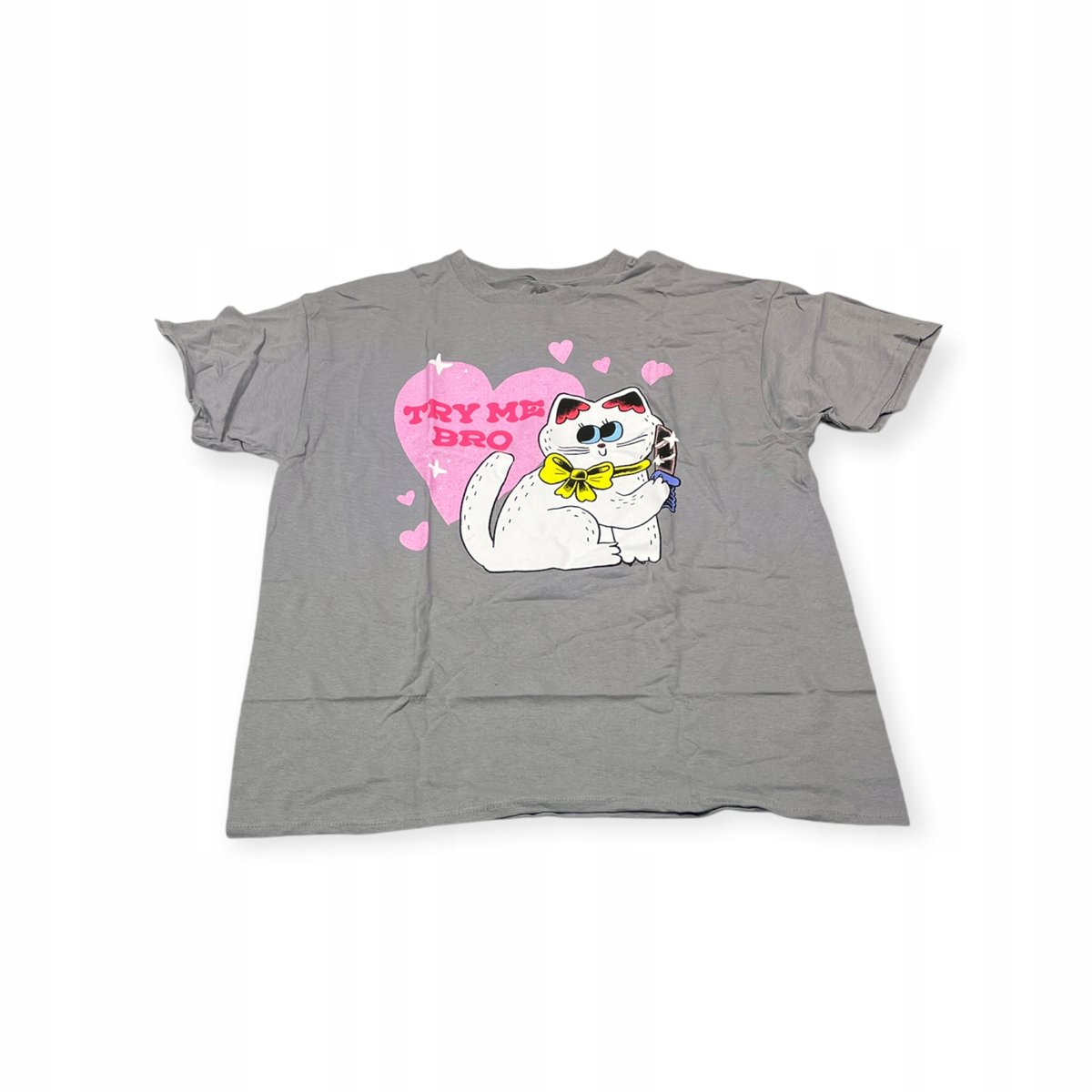 Koszulka T-shirt męski okrągły dekolt SPENCER'S PINKGABBERCAT M