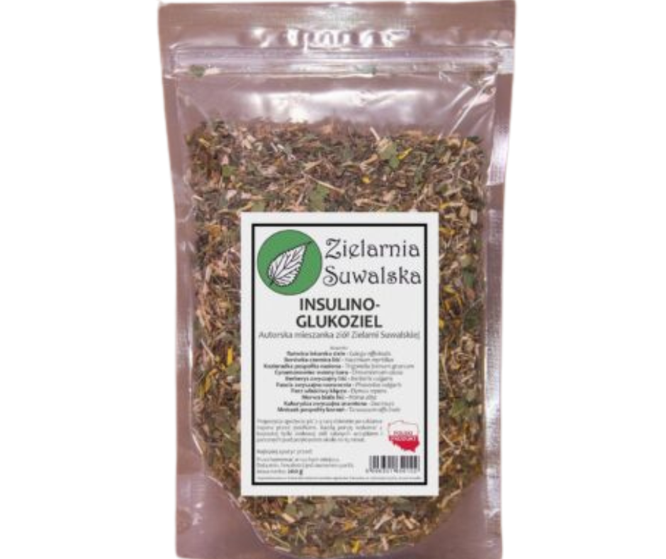 INSULINO-GLUKOZIEL mieszanka ziołowa 200g Zielarnia Suwalska