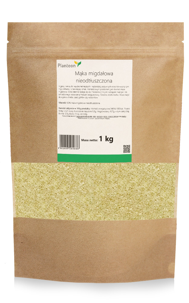 Mąka migdałowa nieodtłuszczona 100g