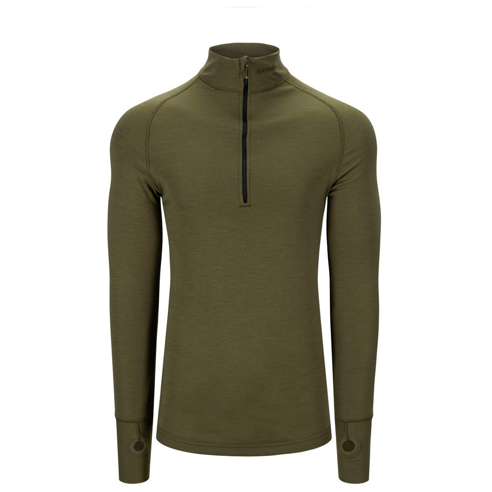 Golf męski Brynje of Norway Arctic Tactical Zip-polo 3/4 neck Rozmiar: M / Kolor: oliwkowy