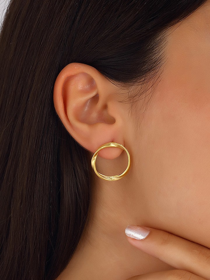 Luja Bijoux Pozłacane kolczyki-wkrętki