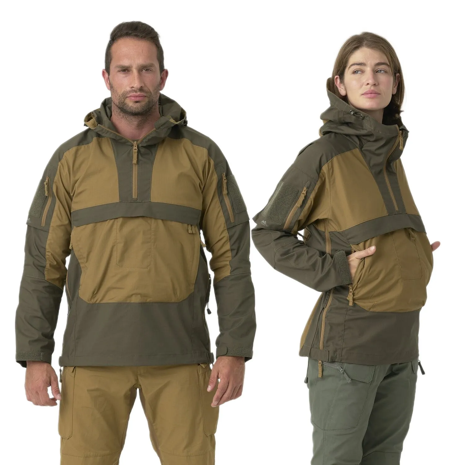 Kurtka Helikon-Tex Anorak Tracer Unisex - Polycotton Stretch Ripstop - Coyote / Taiga Green XS