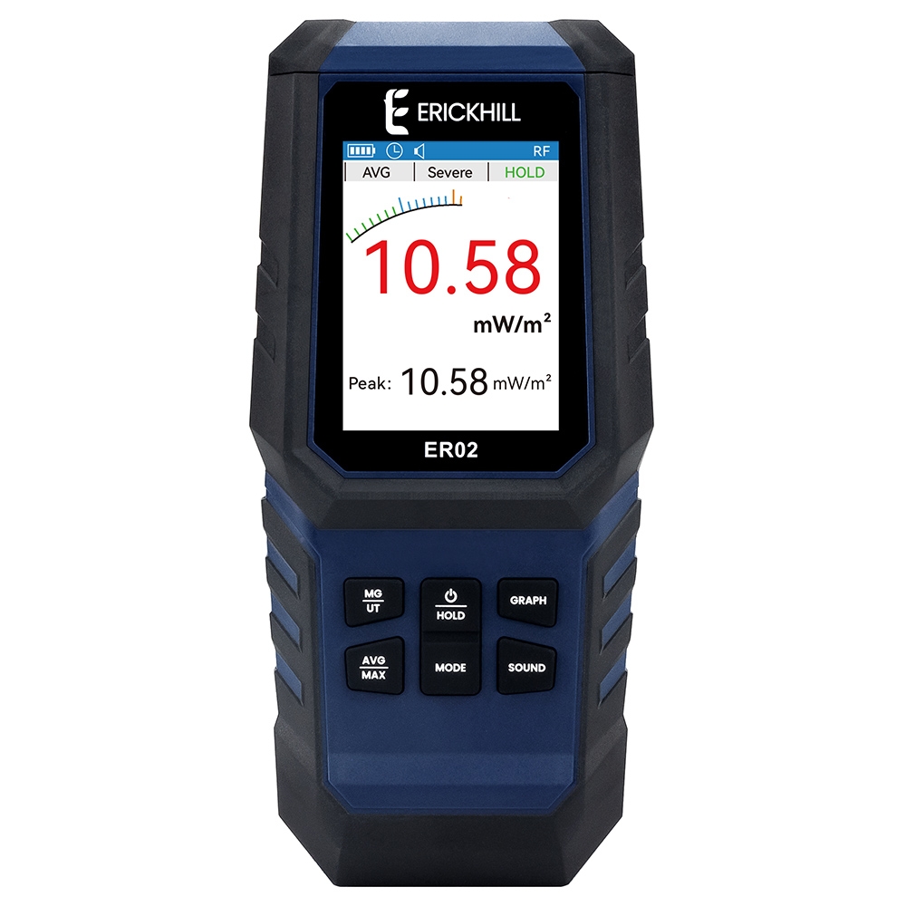 ERICKHILL ER02 EMF Meter Hand-held Electromagnetic Field Radiation Detector for EF RF MF