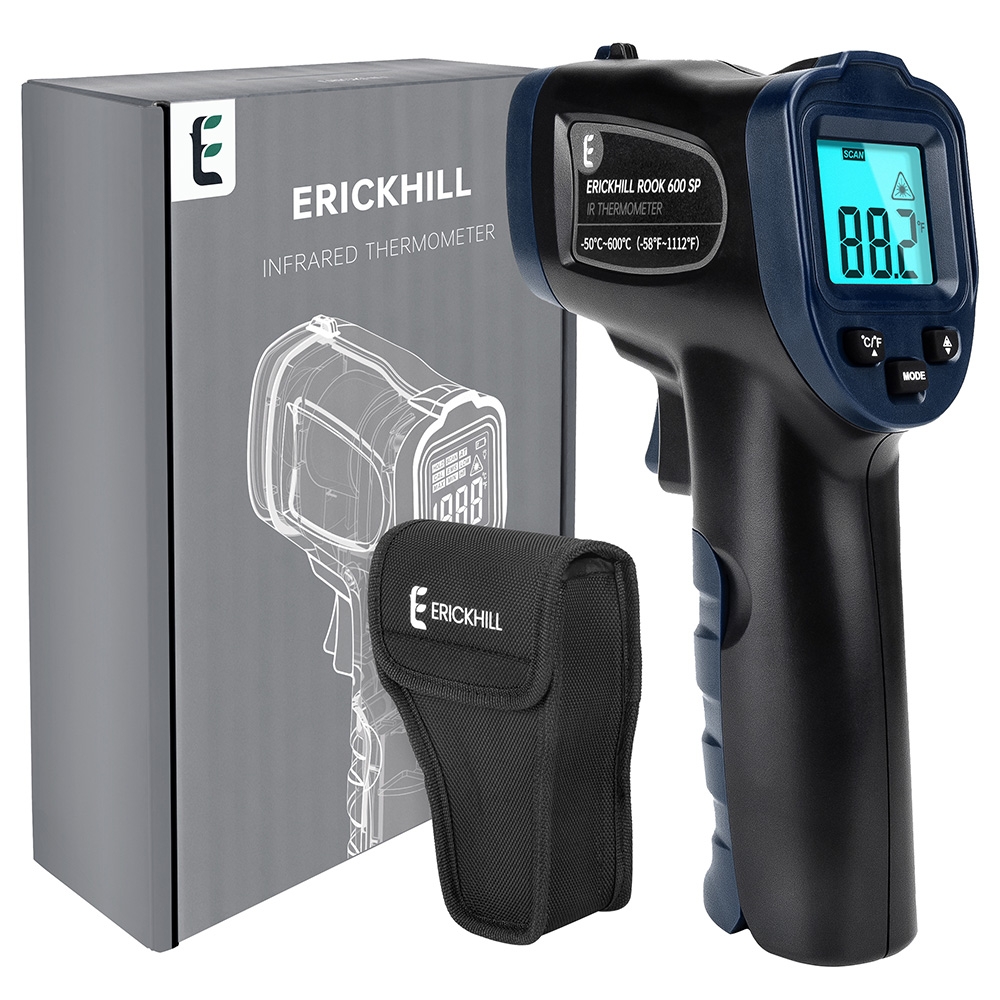 ERICKHILL ROOK600 SP Infrared Thermometer -58°F to 1112°F LCD Display Non-Contact Vehicle Repair