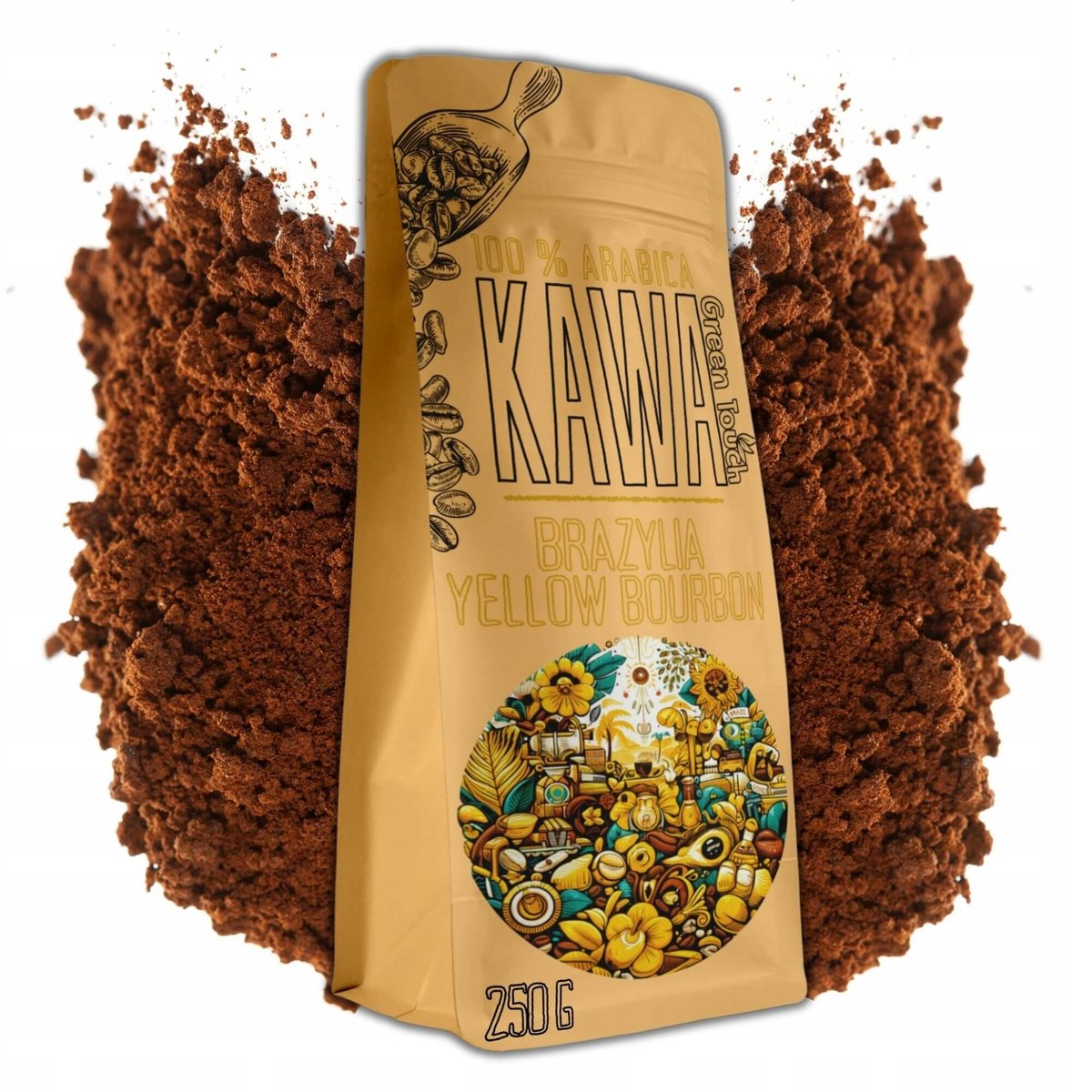 Kawa Mielona Brazylia Yellow Bourbon 100% Arabica 250 G Green Touch
