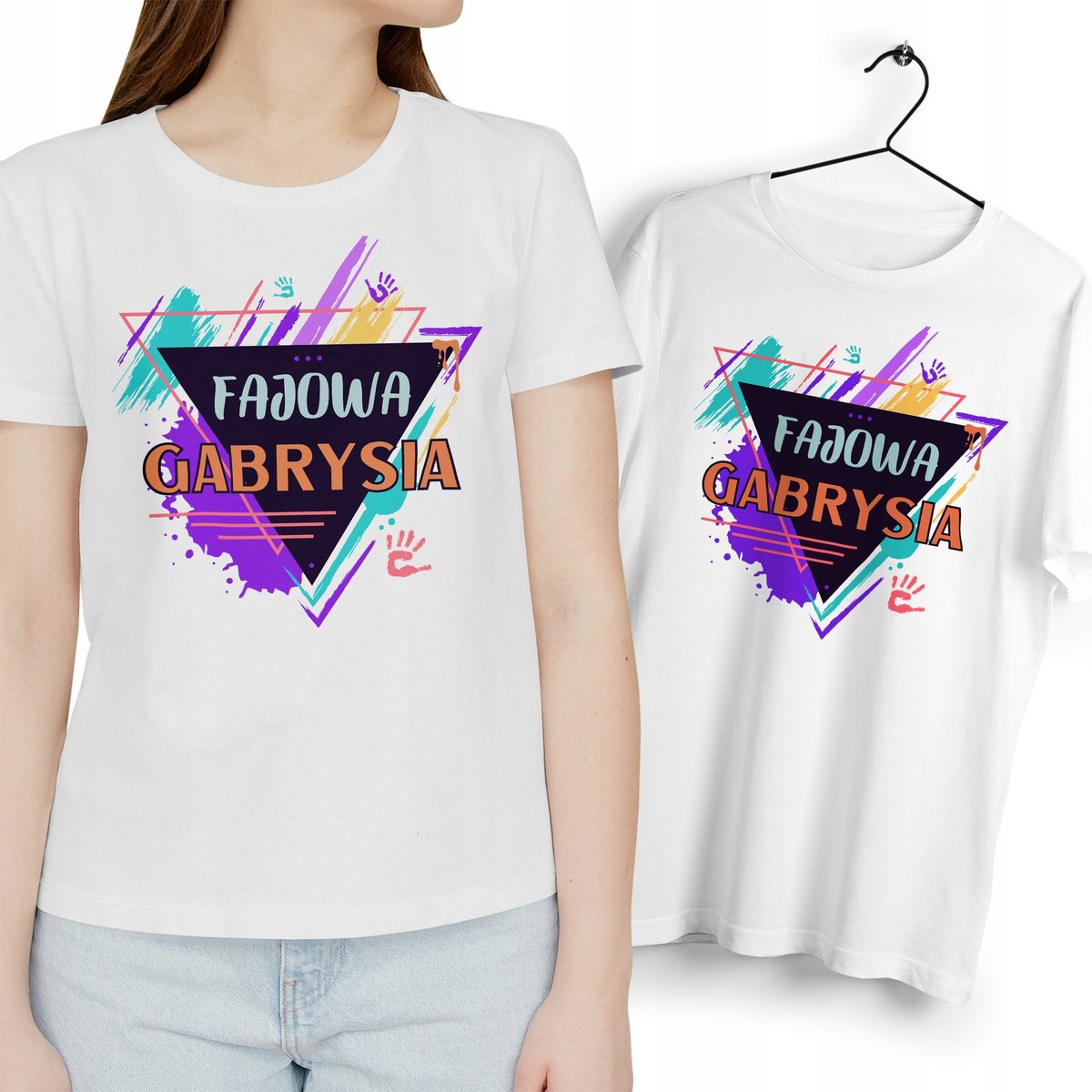 Dla Gabrysi T-Shirt Koszulka biała Na Prezent z Dowolnym Nadrukiem Zdjęcie