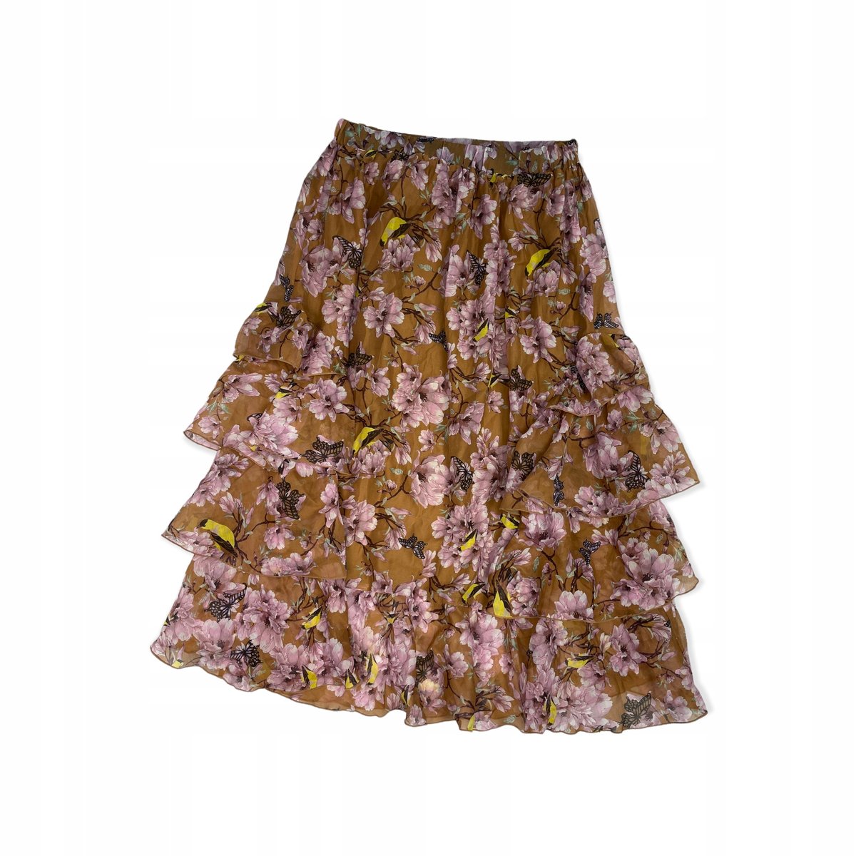 Długa spódnica damska kwiaty H&M S/M