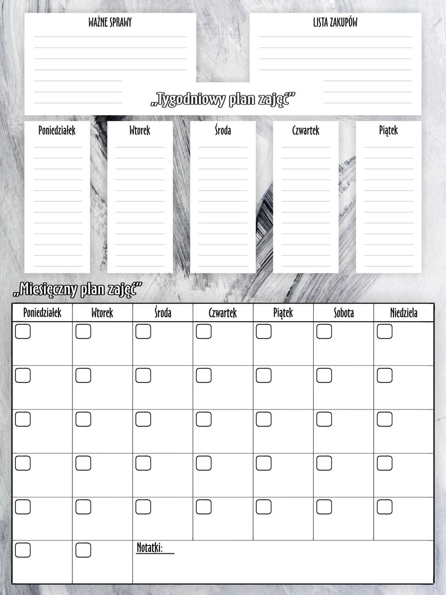 Kalendarze na lodówkę Tablica magnetyczna Duże Planery miesięczne tygodniowe XXL