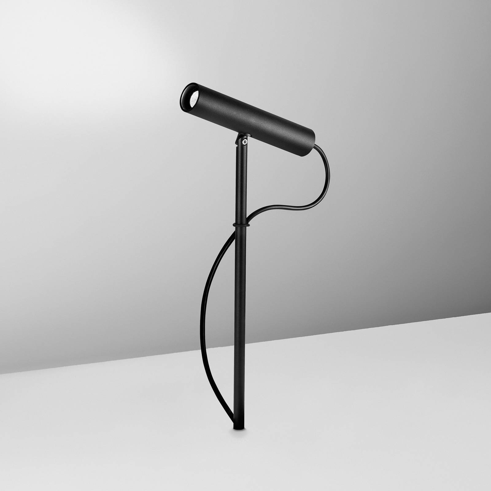 Egger Licht Reflektor z grotem ziemnym Egger LED wysokość kija 70 cm czarny 3000 K