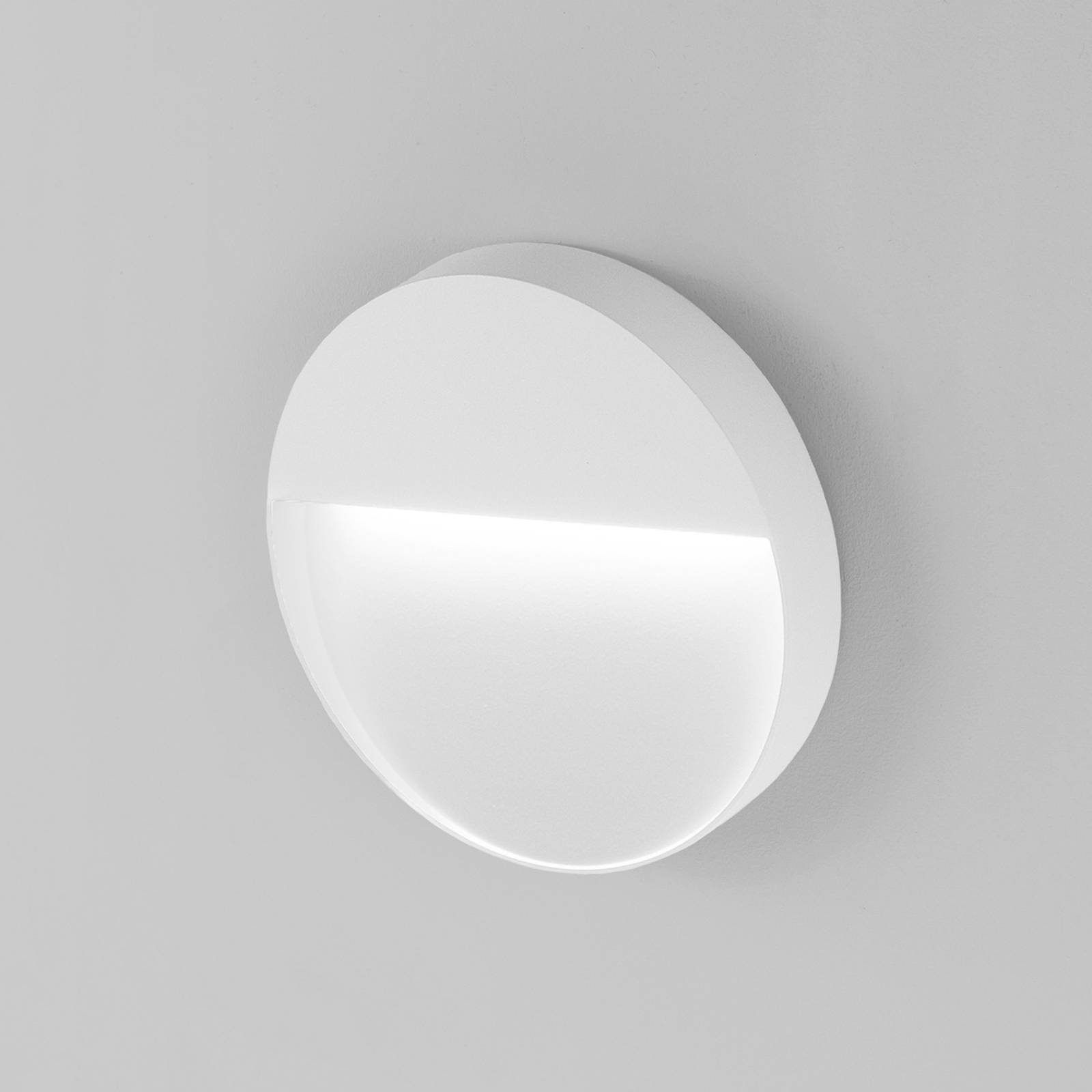 Egger Licht EGG kinkiet zewnętrzny LED Vigo XL, biały Ø 20 cm aluminium 3.000 K