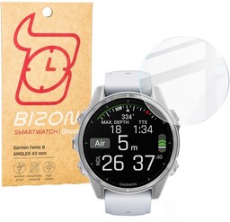 Bizon Szkło hartowane na ekran Glass Watch Clear do Garmin Fenix 8 AMOLED 43 mm