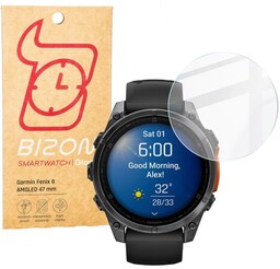 Bizon Szkło hartowane na ekran Glass Watch Clear do Garmin Fenix 8 AMOLED 47 mm