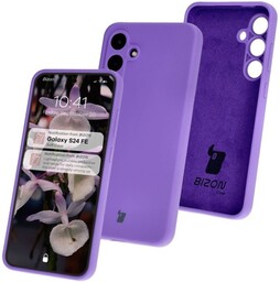 Bizon Silikonowe etui Soft Case do Galaxy S24 FE, fioletowe