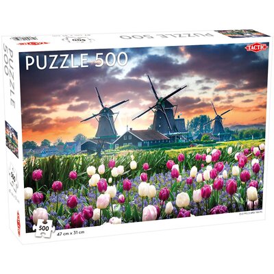 Puzzle Old Mills and Tulips 500 Nowa