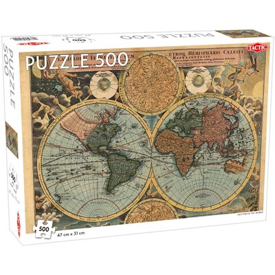Tactic Puzzle Old Map of the World 500 -