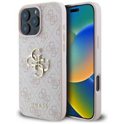 Guess hardcase 4G Big Logo do iPhone 16 Pro Max Różowy