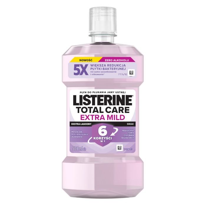 LISTERINE Mouthwash Total Care płyn do płukania jamy ustnej Extra Mild 500ml
