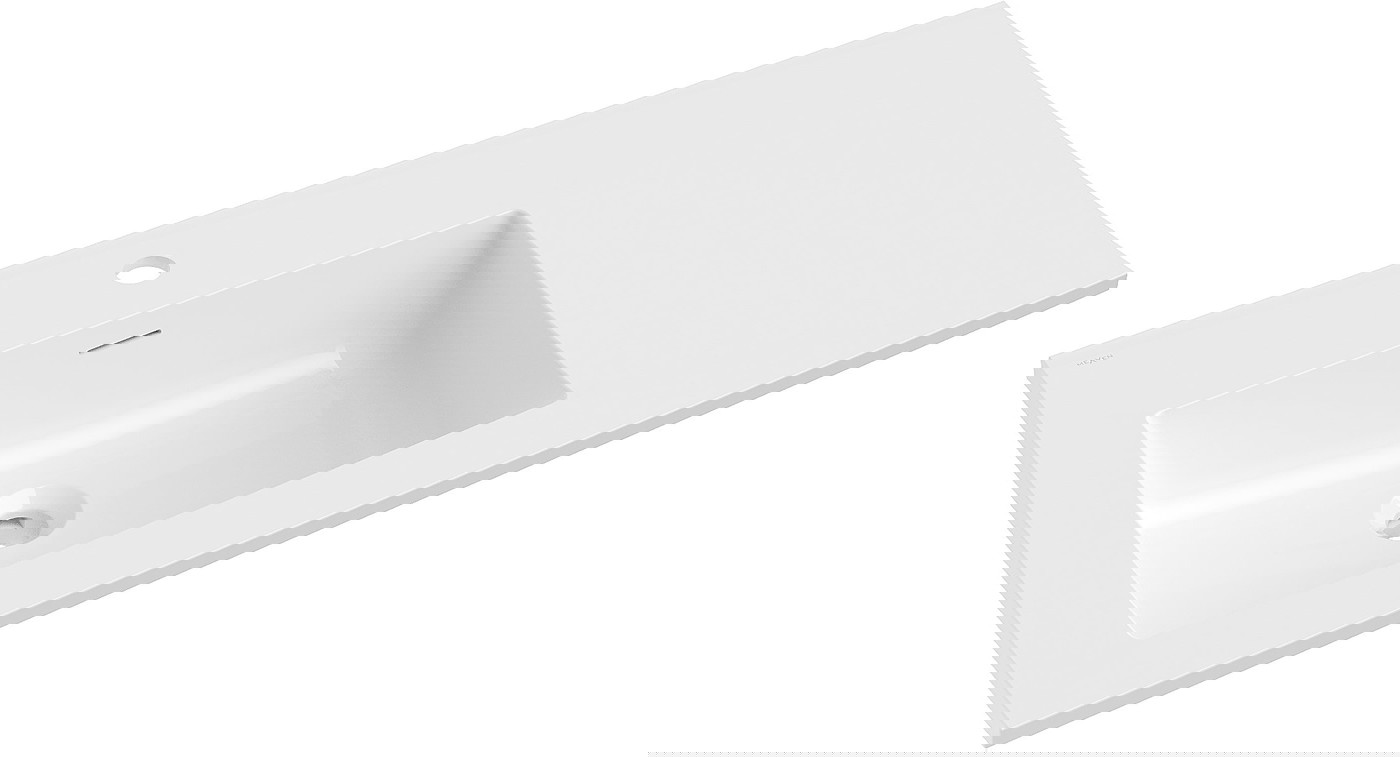 Mexen Otis umywalka wpuszczana w blat lewa 91 x 46,5 cm, biała połysk - 25189000L