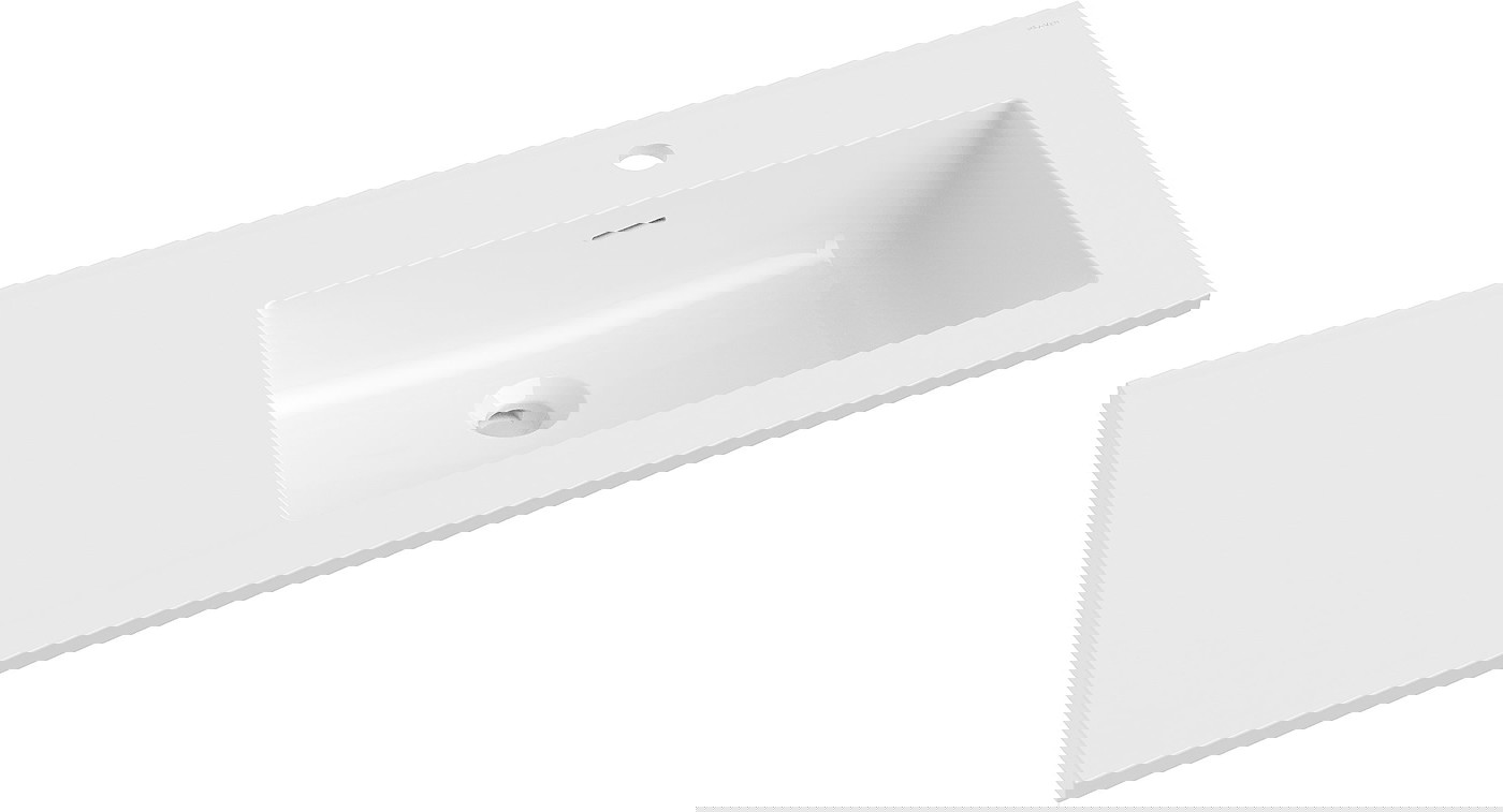 Mexen Otis umywalka wpuszczana w blat prawa 91 x 46,5 cm, biała połysk - 25189000P