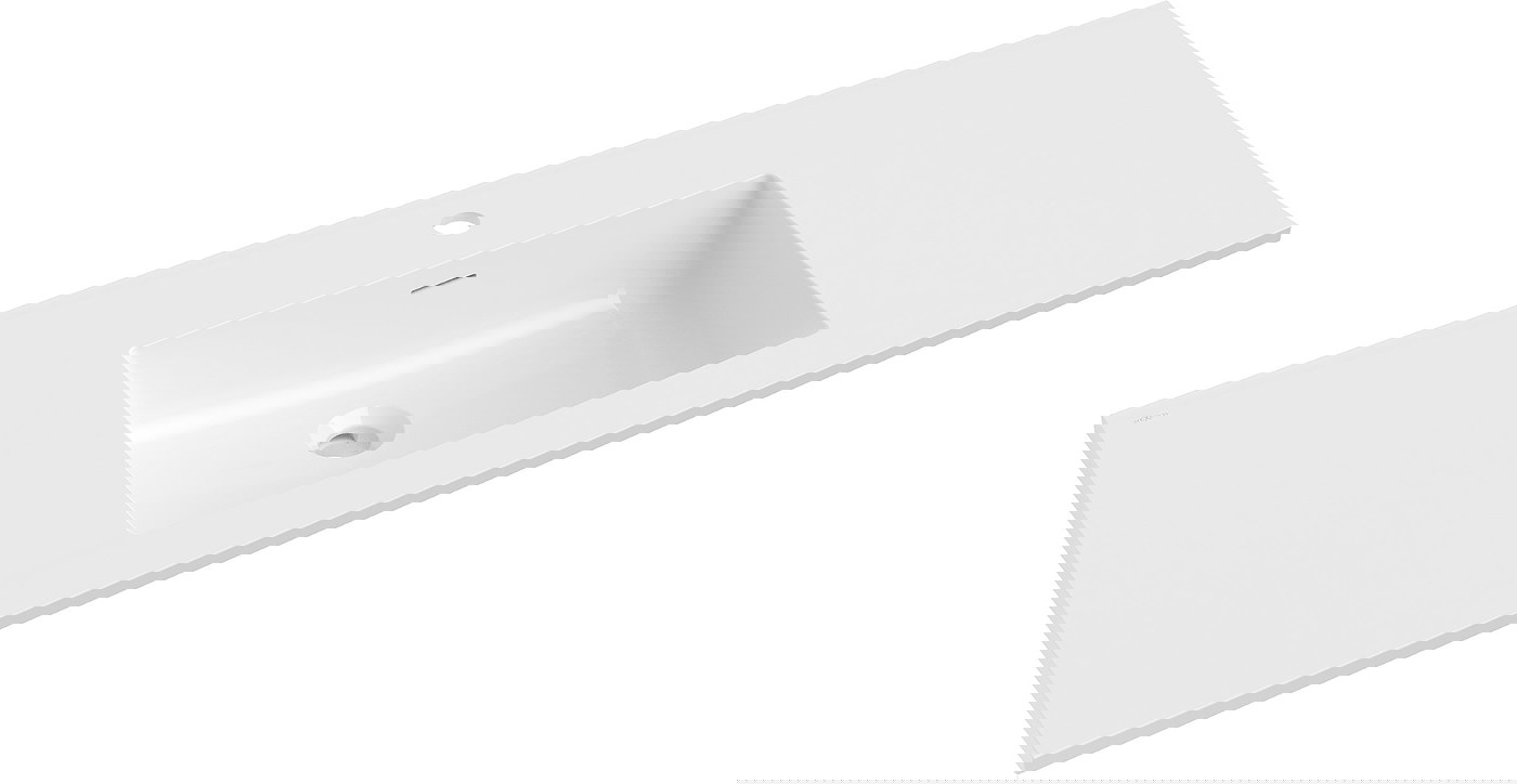 Mexen Otis umywalka wpuszczana w blat 121 x 46,5 cm, biała połysk - 25181200