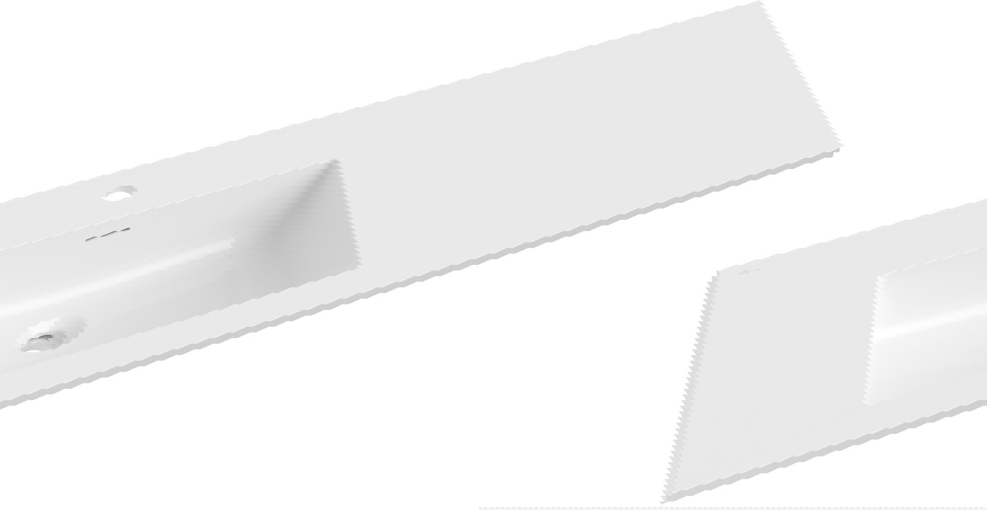 Mexen Otis umywalka wpuszczana w blat lewa 121 x 46,5 cm, biała połysk - 25181200L