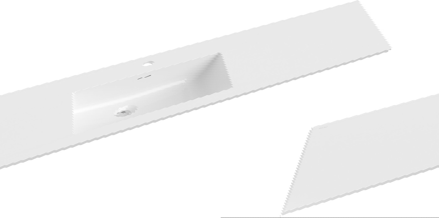 Mexen Otis umywalka wpuszczana w blat 161 x 46,5 cm, biała połysk - 25181600