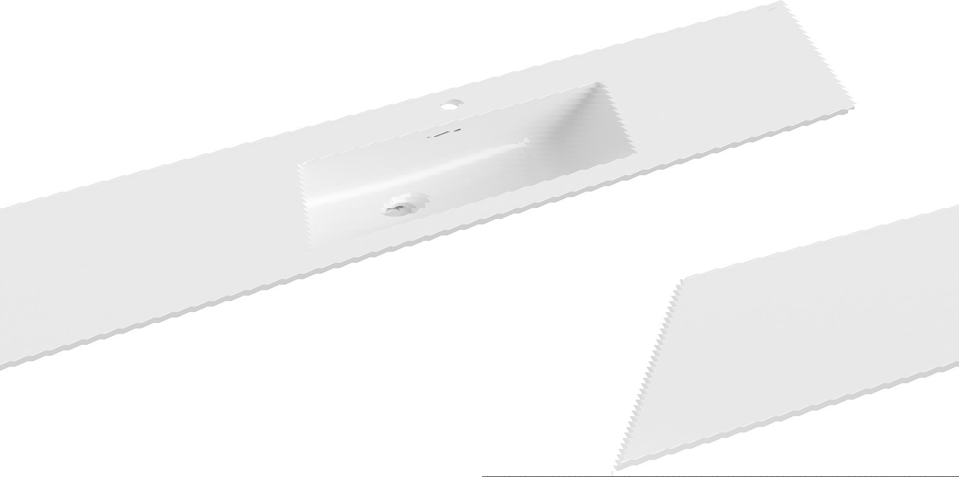 Mexen Otis umywalka wpuszczana w blat prawa 161 x 46,5 cm, biała połysk - 25181600P