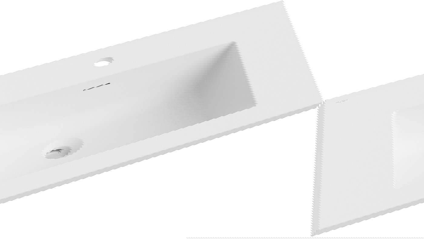 Mexen Otis umywalka wpuszczana w blat 71 x 46,5 cm, biała mat - 25187001