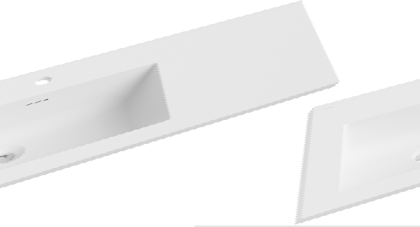 Mexen Otis umywalka wpuszczana w blat lewa 91 x 46,5 cm, biała mat - 25189001L
