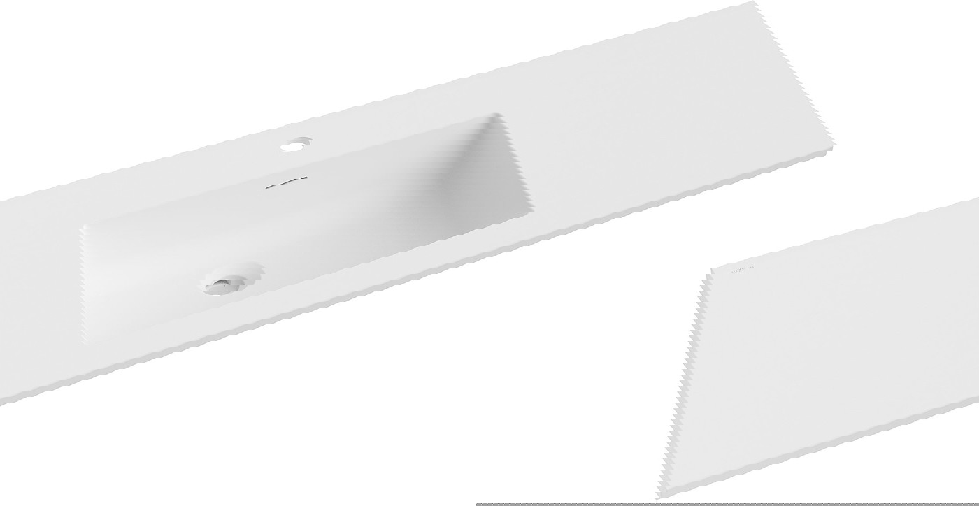 Mexen Otis umywalka wpuszczana w blat 121 x 46,5 cm, biała mat - 25181201