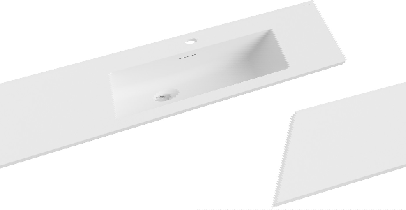 Mexen Otis umywalka wpuszczana w blat prawa 121 x 46,5 cm, biała mat - 25181201P
