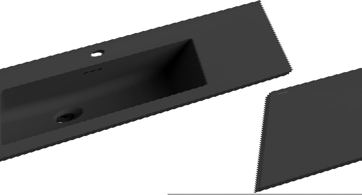 Mexen Otis umywalka wpuszczana w blat 91 x 46,5 cm, czarna mat - 25189071