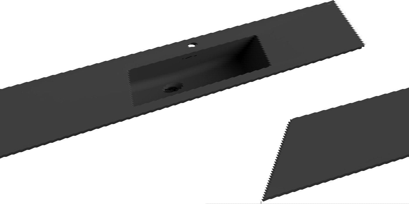 Mexen Otis umywalka wpuszczana w blat prawa 161 x 46,5 cm, czarna mat - 25181671P