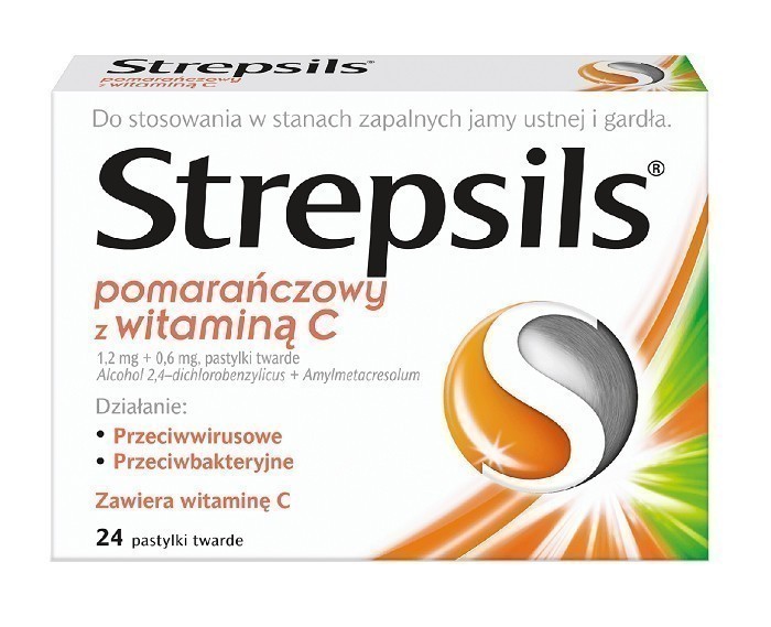 Reckitt Benckiser Healthcare STREPSILS Z WITAMINĄ C 24 past 4652101