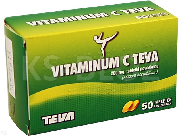 Teva Vitaminum c 200 mg x 50 tabl powlekanych