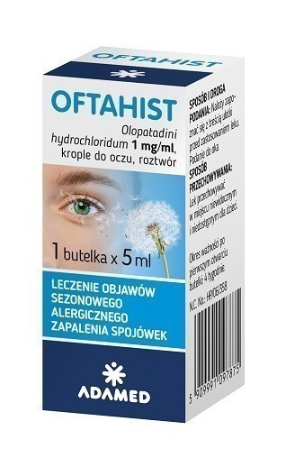 ADAMED Oftahist 1 mg/ml krople do oczu 5 ml |  OD 199 PLN!