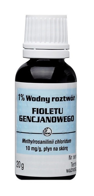 Gemi P.p.f. Warszawa Gencjana wodny roztwór filoletu gencjanowego, 1%, 20 ml