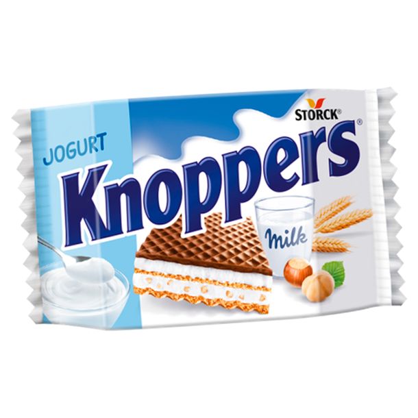 KNOPPERS Joghurt wafle 8 szt x25 g, 200g DE