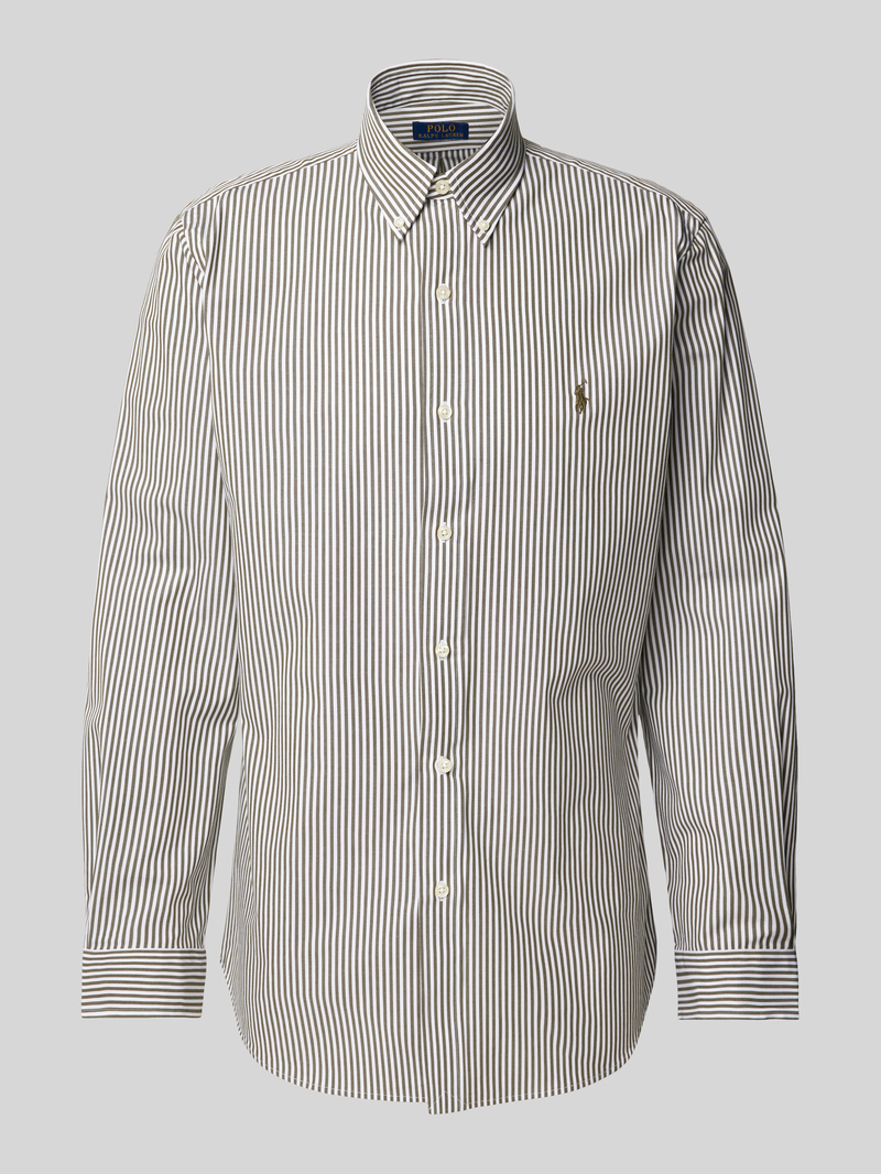 Koszula casualowa o kroju slim fit z kołnierzykiem typu button down