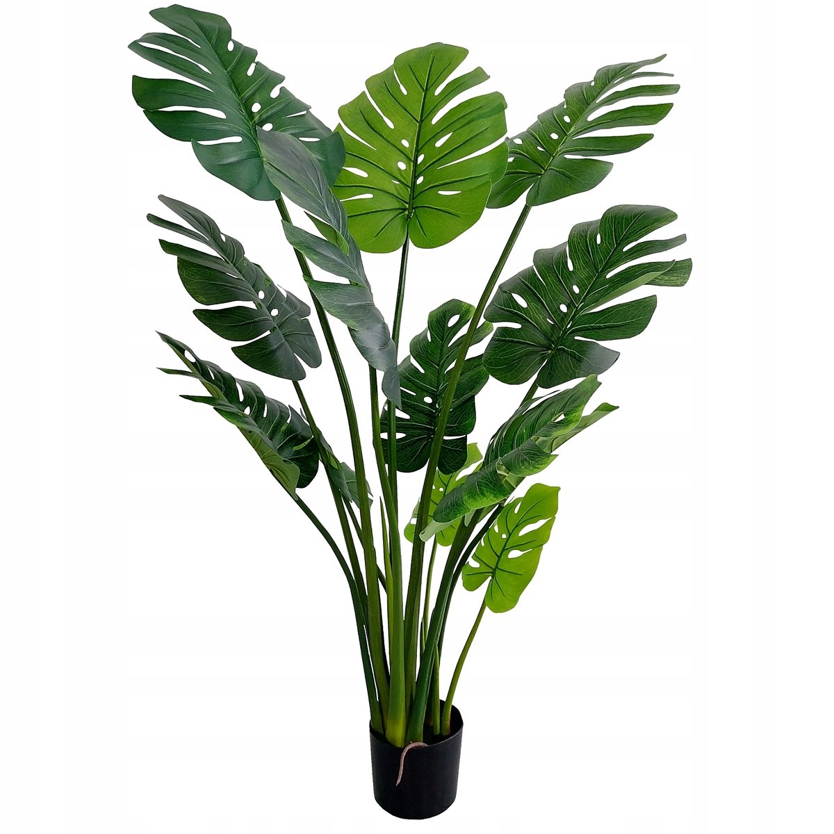 Sztuczna palma jak żywa 140 cm roślina ozdobna drzewko w doniczce monstera gęsta