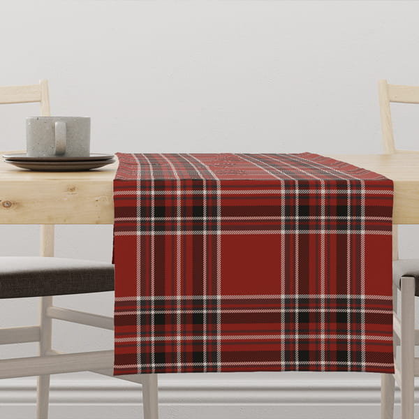Bieżnik CLASSIC wzór CL13 Czerwona krata 40 x 180 cm