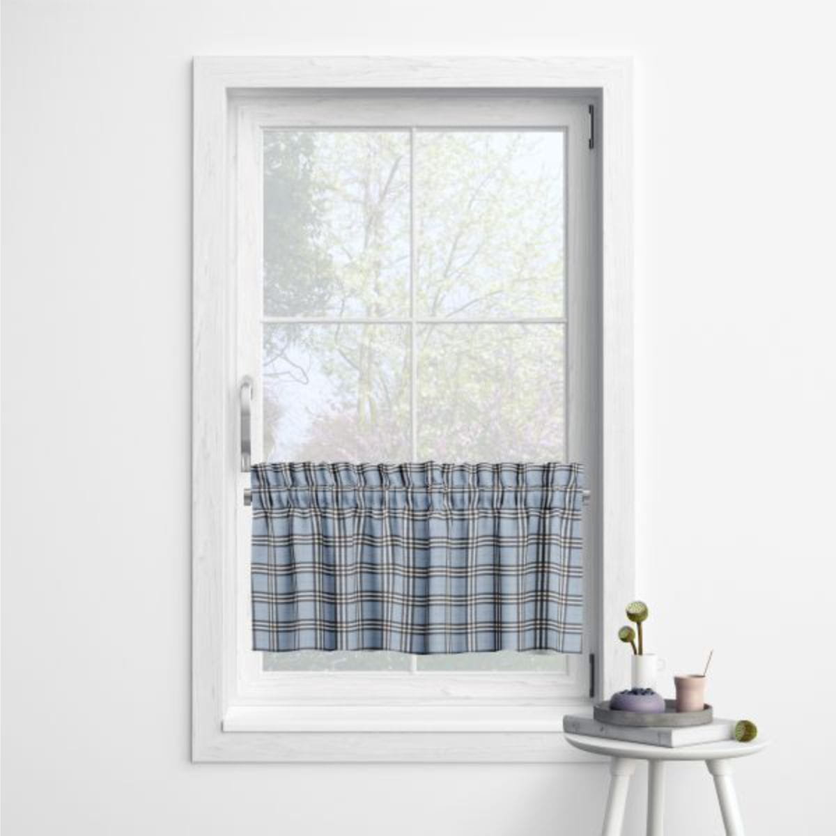 Zazdrostka CLASSIC wzór CL04 | błękitna krata 45 x 120 cm