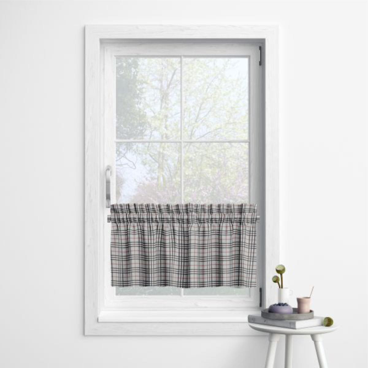 Zazdrostka CLASSIC wzór CL01 | szara krata 45 x 240 cm