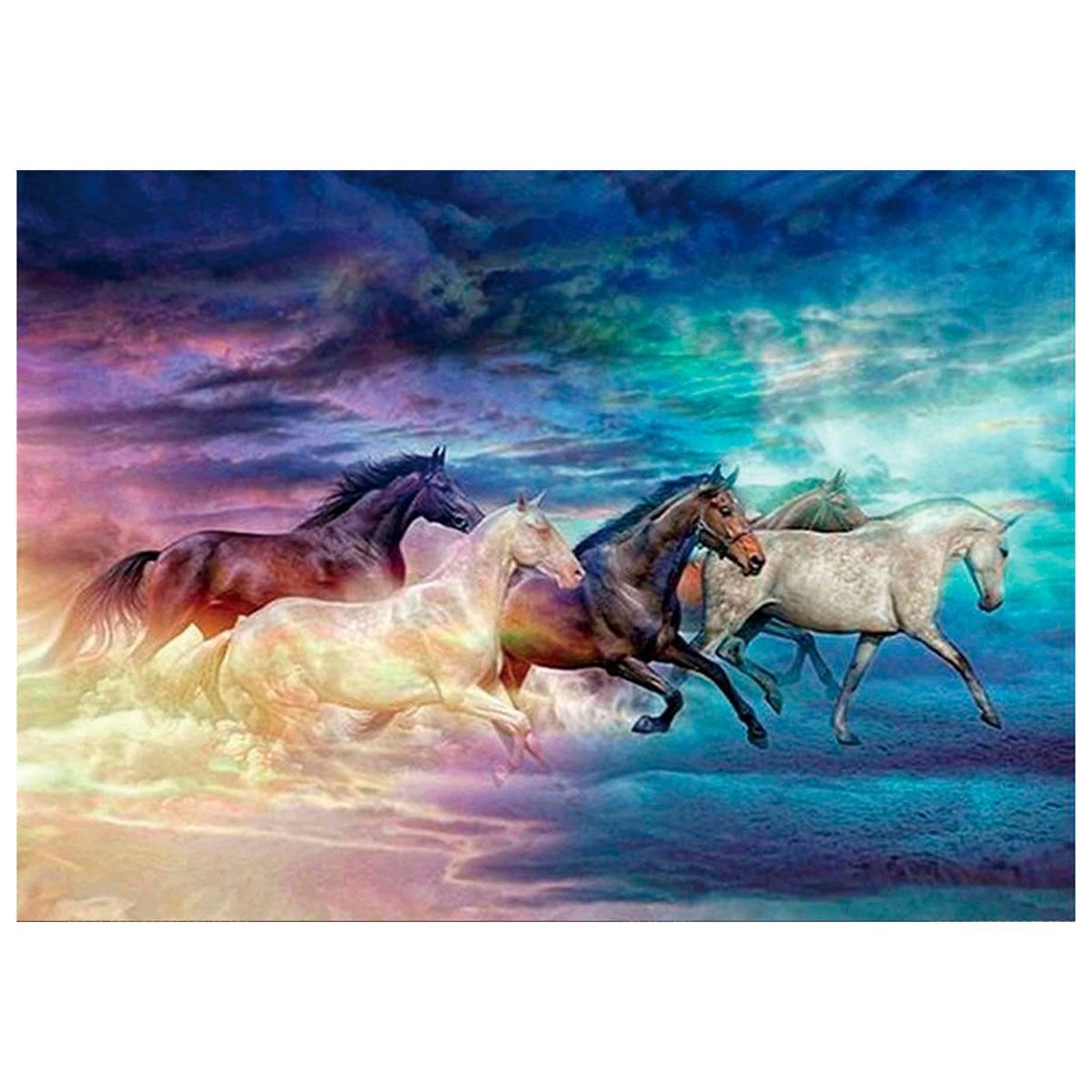 Mozaika diamentowa, haft 30x40 Konie v9 Flamingo line