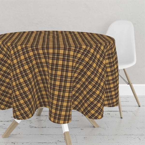 Obrus okrągły CLASSIC wzór CL03 | miodowa krata średnica 150 cm