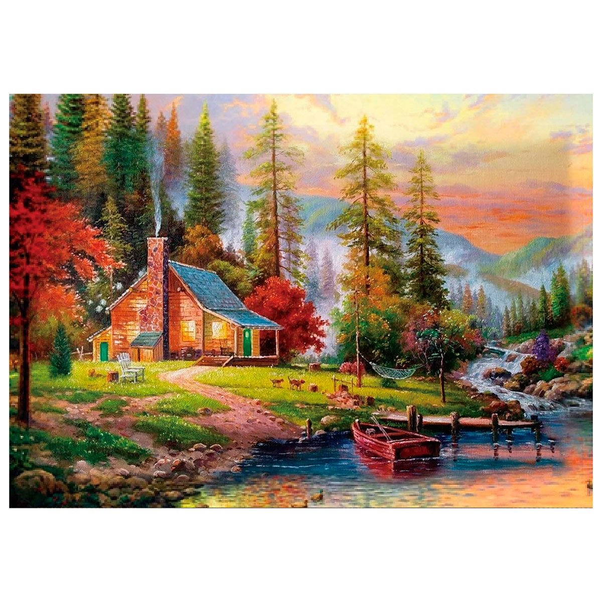 Mozaika diamentowa, haft 30x40 Jesień Flamingo line