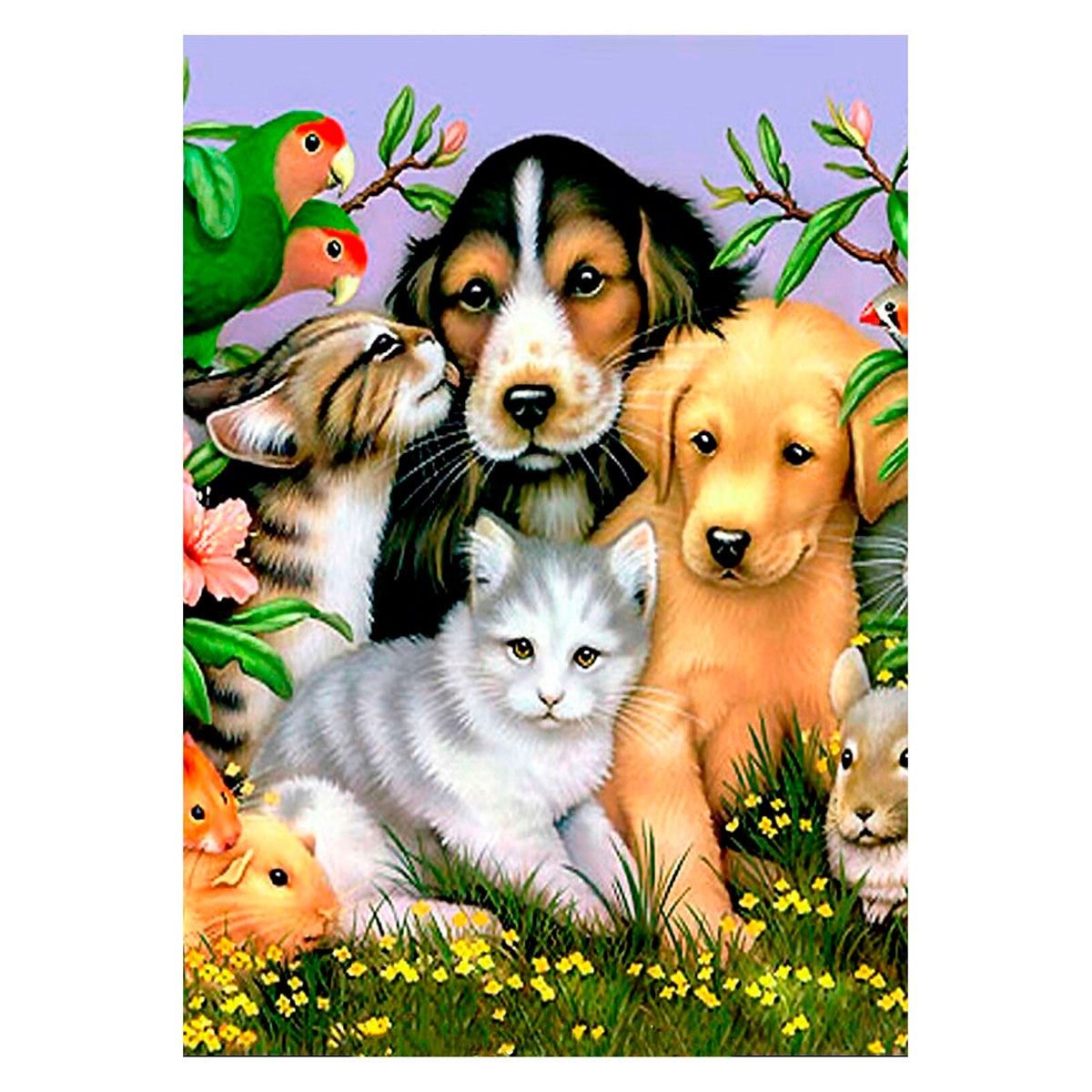 Mozaika diamentowa, haft 30x40 Zwierzęta kot i psy Flamingo line