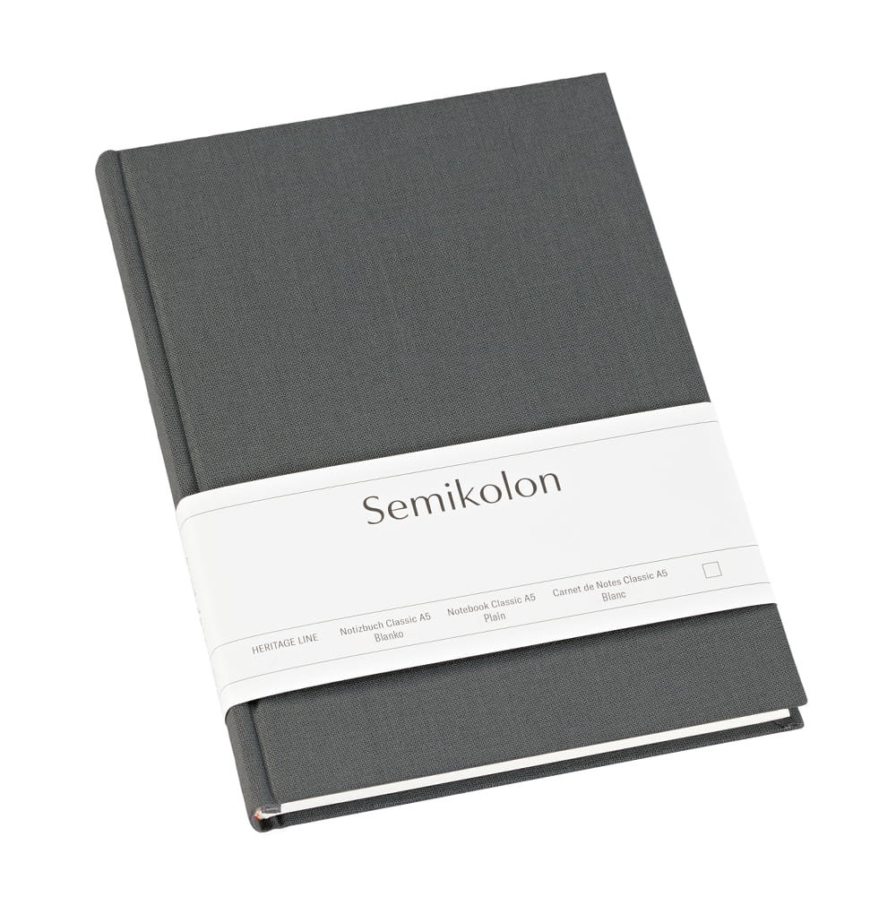 Notatnik Semikolon A5, gładki, lava stone