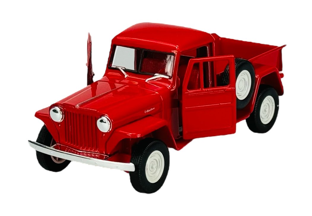 WELLY OLD TIMER 1947 JEEP WILLYS PICKUP CZERWONY 1:34 43822